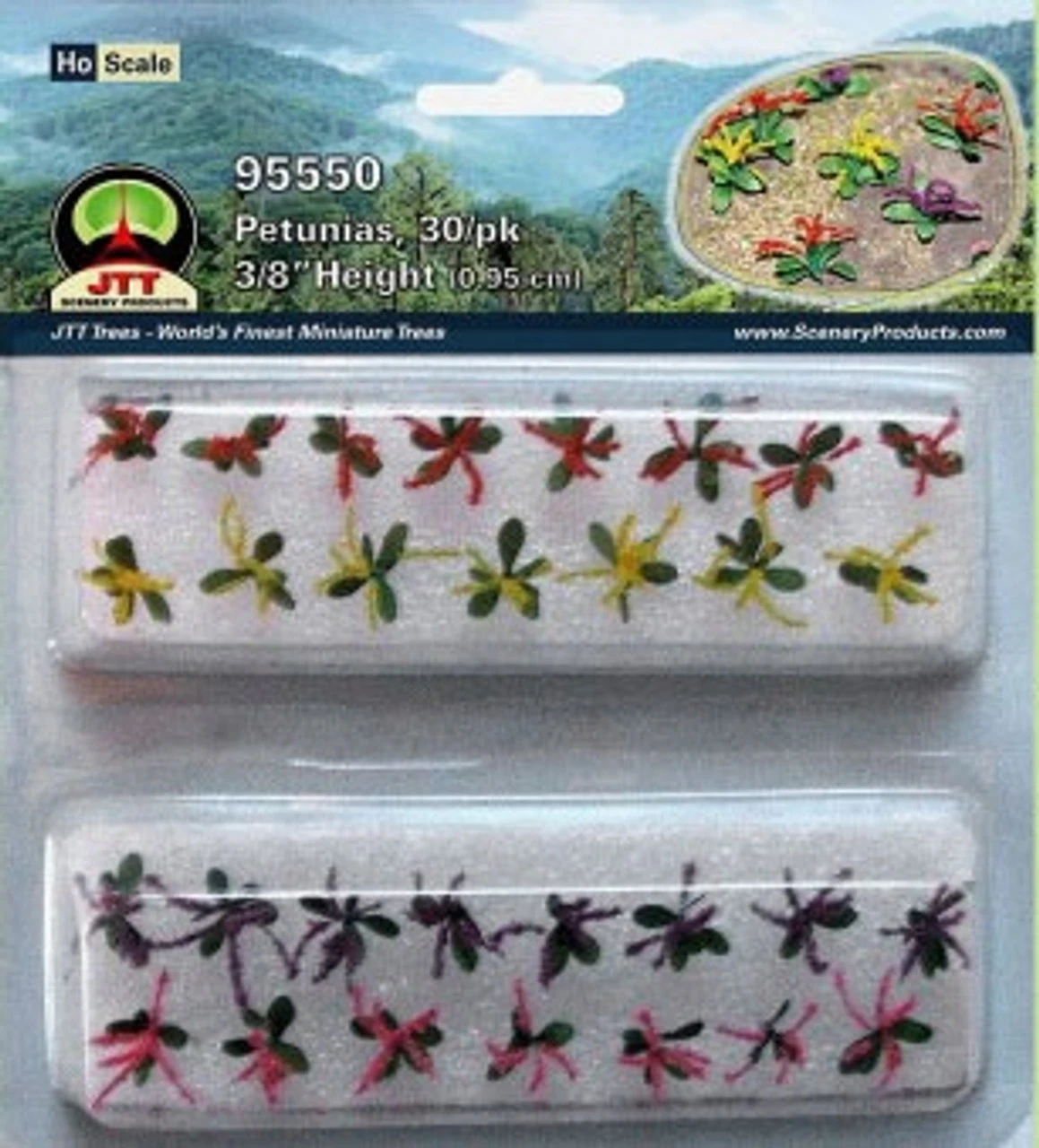 JTT 95550 - Petunias: 30/pk - 3/8in - HO Scale 3 JTT 95550 - Petunias: 30/pk - 3/8in - HO Scale