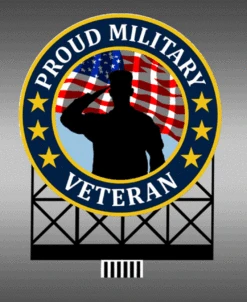 Miller Engineering 88-6301 - Lighted Veterans Billboard [Large] - HO Scale