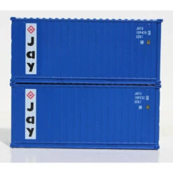 Jacksonville Terminal Co 205303 - 20ft Std. Height Containers 2-pack JAY - N Scale
