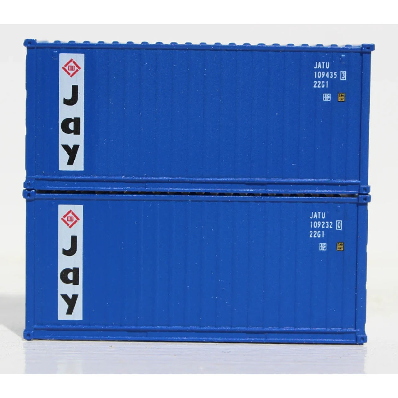 Jacksonville Terminal Co 205303 - 20ft Std. Height Containers 2-pack JAY - N Scale 3 Jacksonville Terminal Co 205303 - 20ft Std. Height Containers 2-pack JAY - N Scale