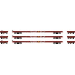 Athearn RTR 97071 - 60' Flat Car (3) OTTX 97081, 97069, 97042 - HO Scale