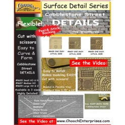 Chooch 8657 - Flexible Cobblestone Street Details (Medium) - HO Scale