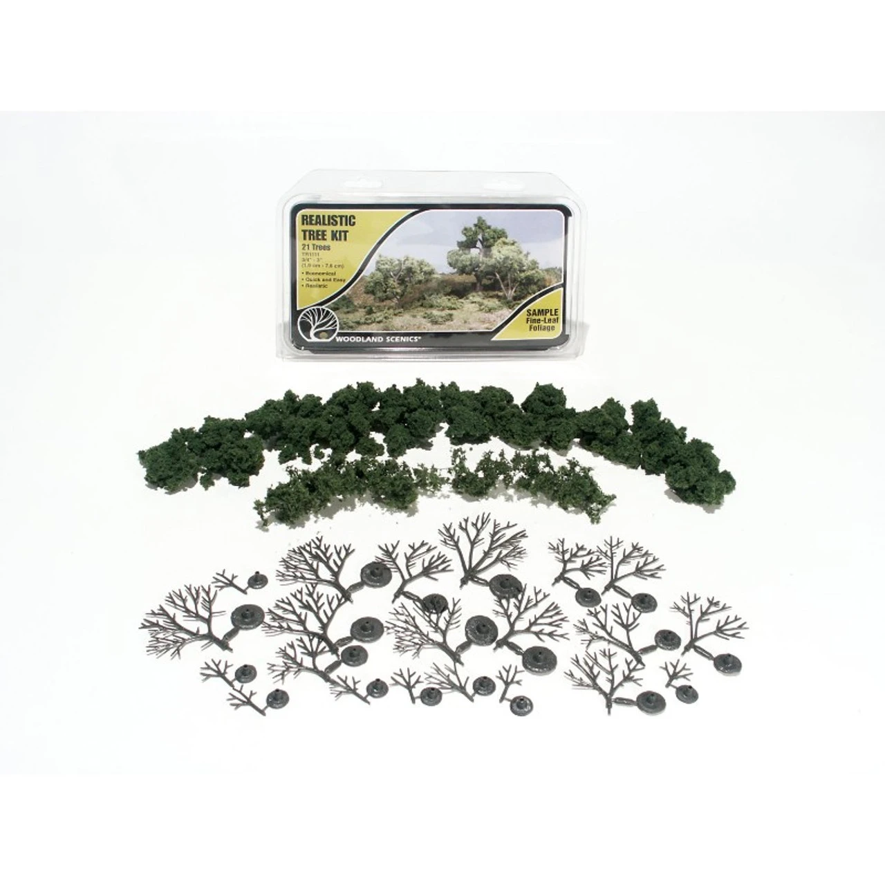 Woodland Scenics 1111 - 3/4"-3"Med Grn Decid Tree 21/Kt 3 Woodland Scenics 1111 - 3/4"-3"Med Grn Decid Tree 21/Kt