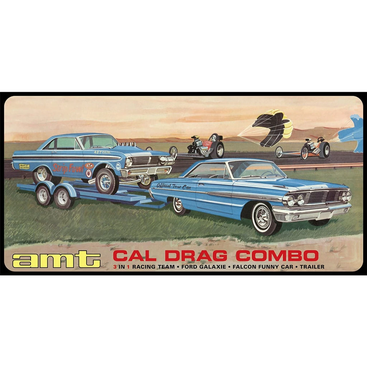 AMT 1223 - Cal Drag Combo 1964 Galaxie, AWB Falcon & Trailer - 1:25 Scale Kit 3 AMT 1223 - Cal Drag Combo 1964 Galaxie, AWB Falcon & Trailer - 1:25 Scale Kit