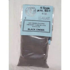 Arizona Rock And Mineral 1031 - Black Cinder Ballast - N Scale