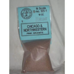 Arizona Rock And Mineral 1251 - Chicago & Northwestern Pink Granite Ballast - N Scale
