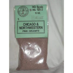 Arizona Rock And Mineral 1252 - Chicago & Northwestern Pink Granite Ballast - HO Scale