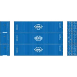Athearn 17436 - 40' Corrugated Container (3) COSCO - N Scale