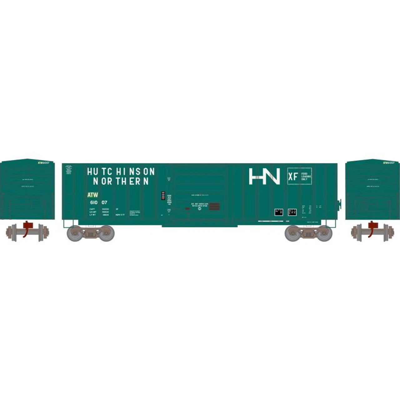 Athearn 22366 - 50' SIECO Boxcar Hutchinson Northern (ATW) 61007 - N Scale 3 Athearn 22366 - 50' SIECO Boxcar Hutchinson Northern (ATW) 61007 - N Scale