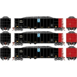 Athearn 3834 - Thrall High Side Gondola W/Load David J Joseph Transportation (DJJX) 14044, 14081, 14099 - N Scale