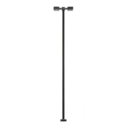 Atlas 70000216 - DOUBLE ARM SQUARE LIGHT, BLACK, 30FT, COOL WHITE LED [3-PACK] - HO Scale