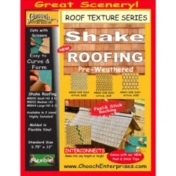 Chooch 8924 - Flexible Shake Roofing (Large) - HO / O Scale