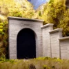 Chooch #9720 - Single Concrete Tunnel Portal (2) - N Scale -Woodland Scenics Shop cho9720 14994.1671410936