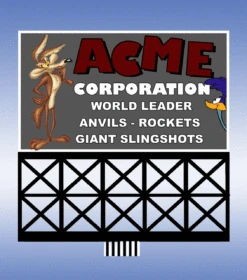 Miller Engineering 88-3751 - Lighted ACME Corporation Sign [Large] - HO Scale