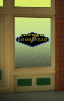 Miller Engineering 9120 - Lighted Goodyear Window Sign - N Scale