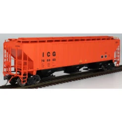 InterMountain 453121-03 - PS 4750 CU FT 3 Bay Rib-Sided Hopper - Plain Illinois Central Gulf (ICG) 766774 - HO Scale
