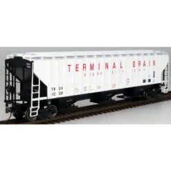 InterMountain 45393-11 - PS 4750 CU FT 3 Bay Rib-Sided Hopper - Terminal Grain Terminal Grain (TRGX) 1043 - HO Scale