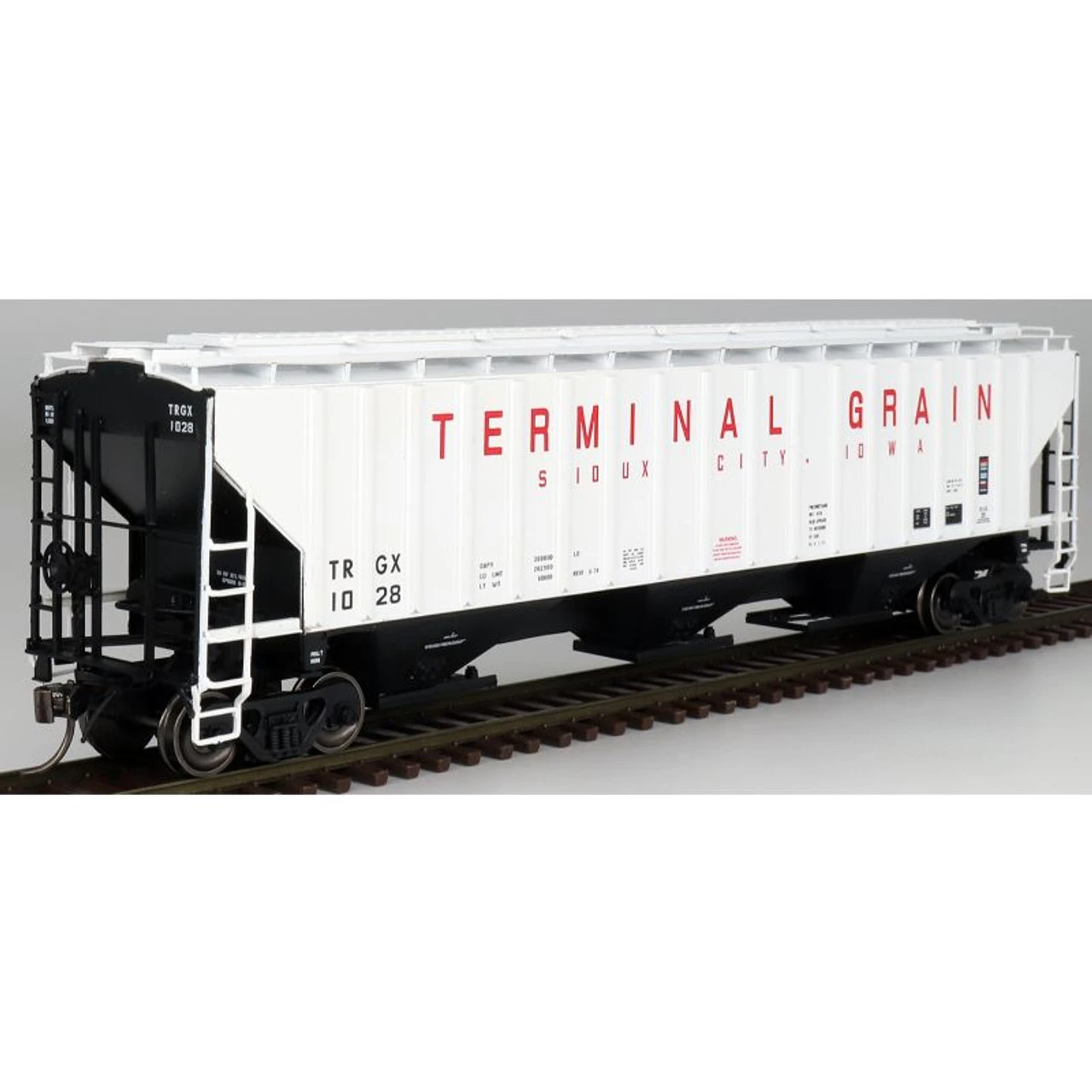 InterMountain 45393-11 - PS 4750 CU FT 3 Bay Rib-Sided Hopper - Terminal Grain Terminal Grain (TRGX) 1043 - HO Scale 3 InterMountain 45393-11 - PS 4750 CU FT 3 Bay Rib-Sided Hopper - Terminal Grain Terminal Grain (TRGX) 1043 - HO Scale