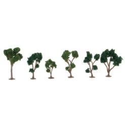 JTT 92128 - Super Scenic Trees: Deciduous 1.5" - 2" Green - 10pcs - Multi Scale