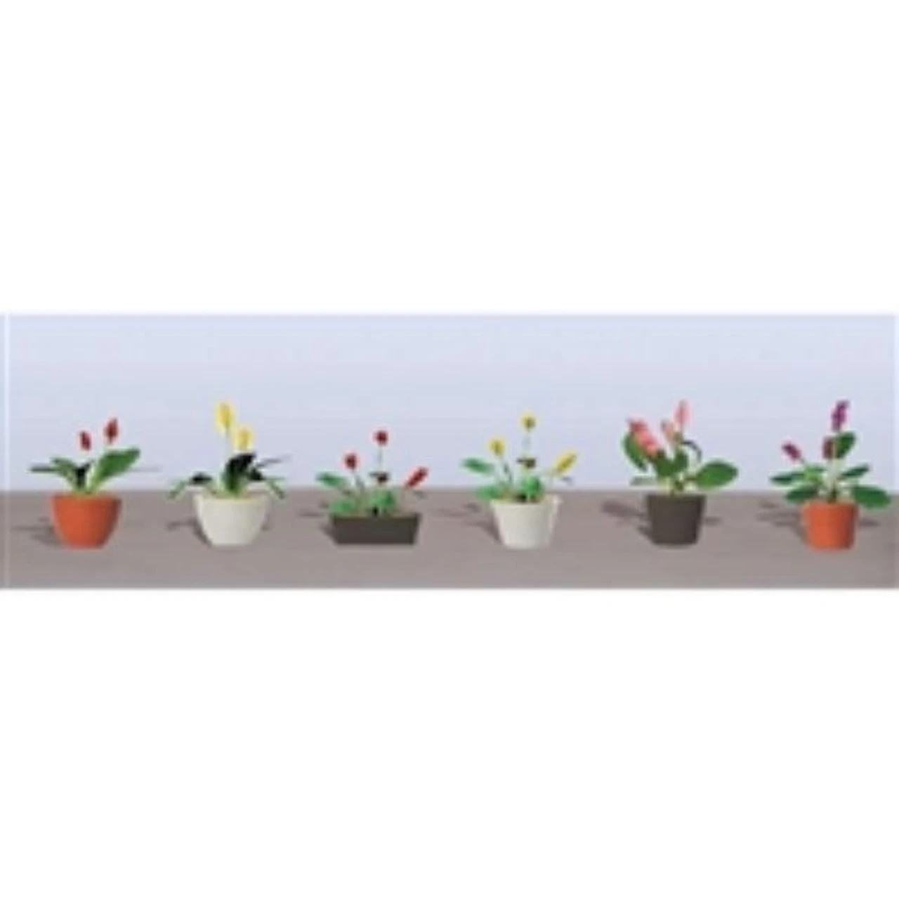 JTT 95569 - Flower Plants Potted Assortment: #3 - 6/pk - HO Scale 3 JTT 95569 - Flower Plants Potted Assortment: #3 - 6/pk - HO Scale