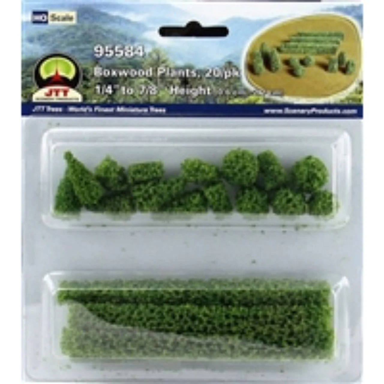 JTT 95584 - Boxwood Plant: 20/pk - HO Scale 3 JTT 95584 - Boxwood Plant: 20/pk - HO Scale