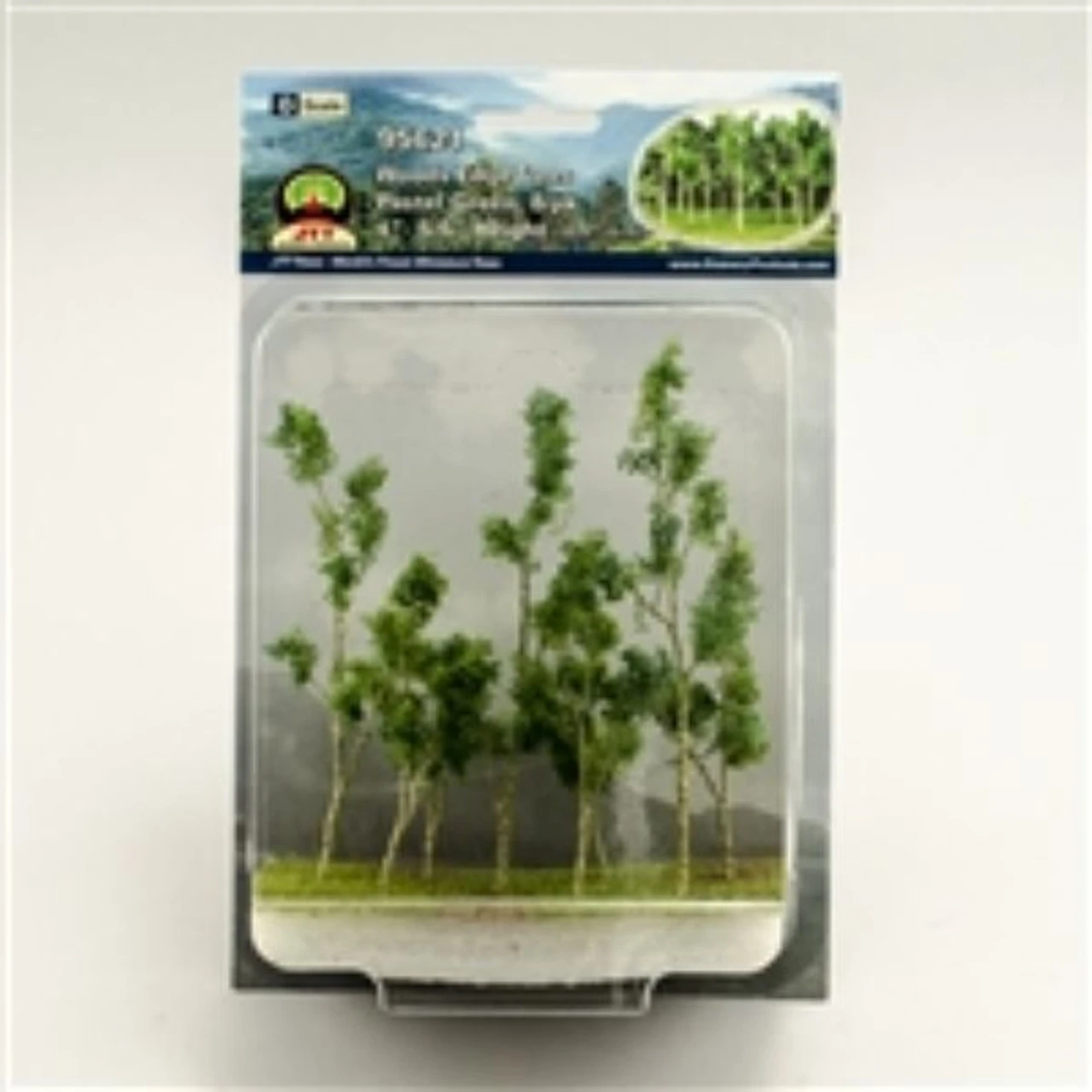 JTT 95621 - Woodsedge: Pastel Green 8/pk - 4" - 5.5" - O Scale 3 JTT 95621 - Woodsedge: Pastel Green 8/pk - 4" - 5.5" - O Scale