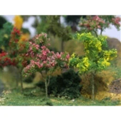 JTT 95632 - Flower Trees:Red, Pink, Yellow, Purple 18/pk - 1.5" - 2" - O Scale