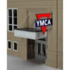 Miller Engineering 3072 - Animated YMCA Vertical Sign - HO Or N Scale
