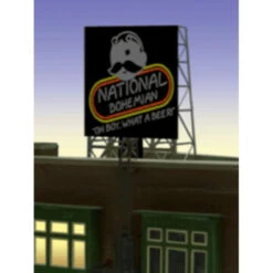 Miller Engineering 338845 - Animated National Bohemian Billboard - N Or Z Scale