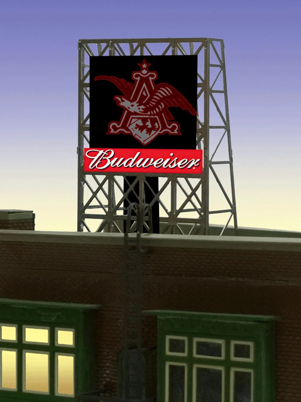 Miller Engineering 339015 - Animated Budweiser Eagle Billboard - N Or Z Scale 3 Miller Engineering 339015 - Animated Budweiser Eagle Billboard - N Or Z Scale