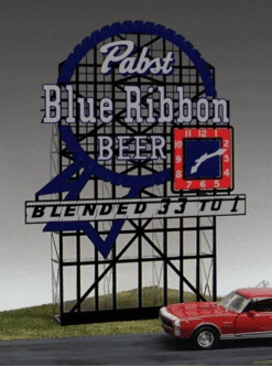 Miller Engineering 4081 - Animated Pabst Blue Ribbon - HO/O Scale