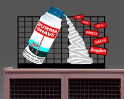 Miller Engineering 441352 - Animated Burma Shave Billboard - HO/N Scale