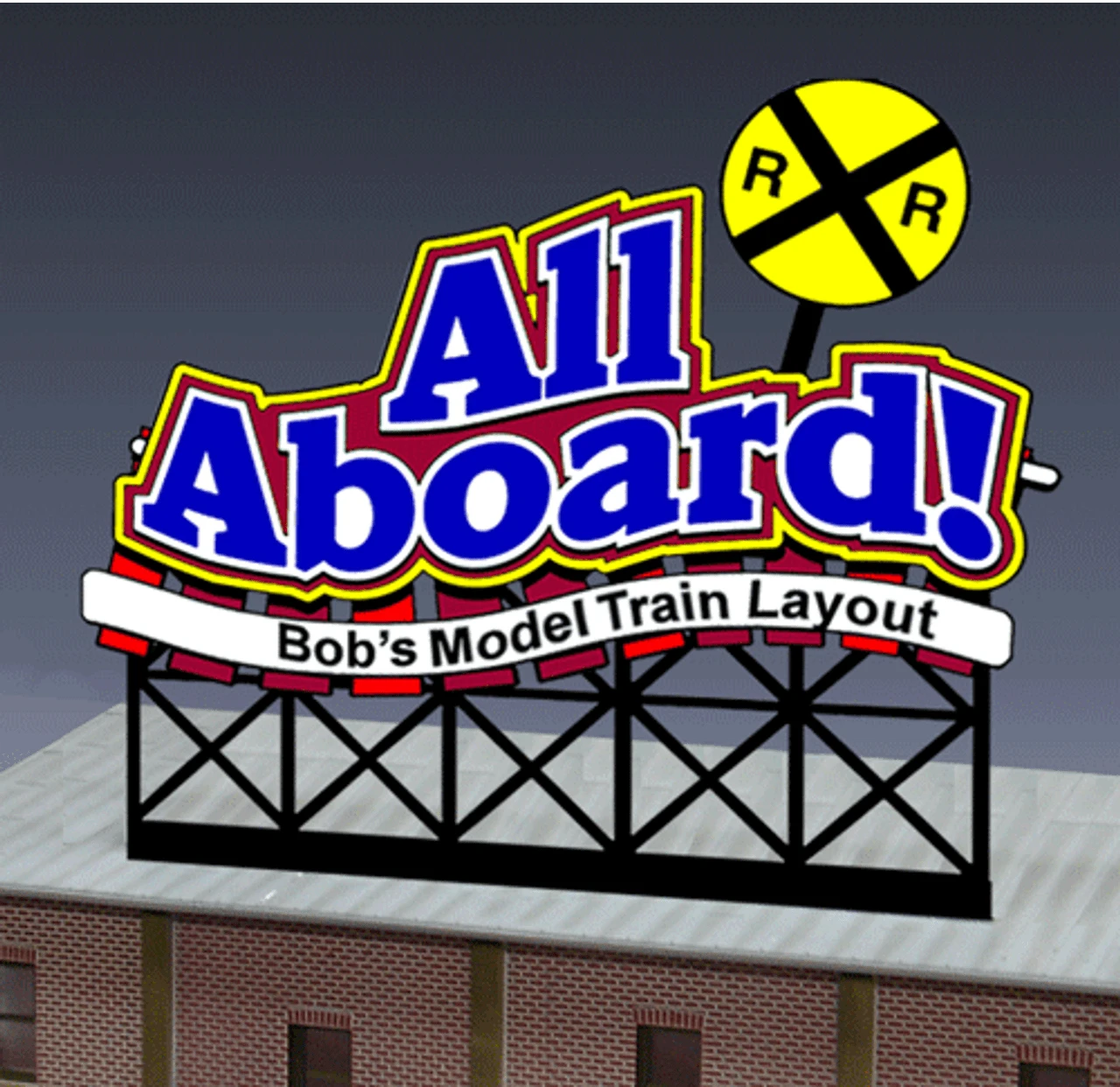 Miller Engineering 441852 - Animated All Aboard Billboard - HO/N Scale 3 Miller Engineering 441852 - Animated All Aboard Billboard - HO/N Scale