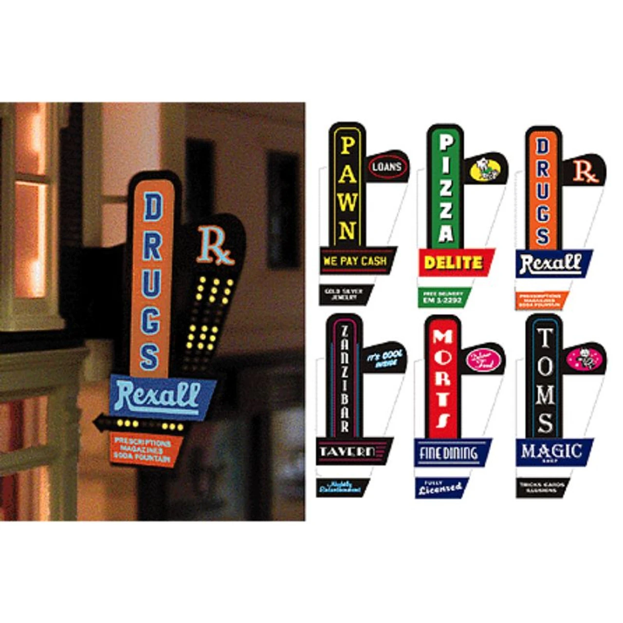 Miller Engineering 66812R - Animated Sign Downtown Series 1 - Right - Large 3 Miller Engineering 66812R - Animated Sign Downtown Series 1 - Right - Large