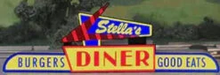 Miller Engineering 88-6451 - Super Animated NEON Sign - Stella's Diner - Multi Scale