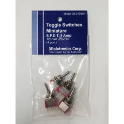 Miniatronics Corp. 36-210-04 - Mini Toggle Switches (4) SPDT 5 Amp 120 V -