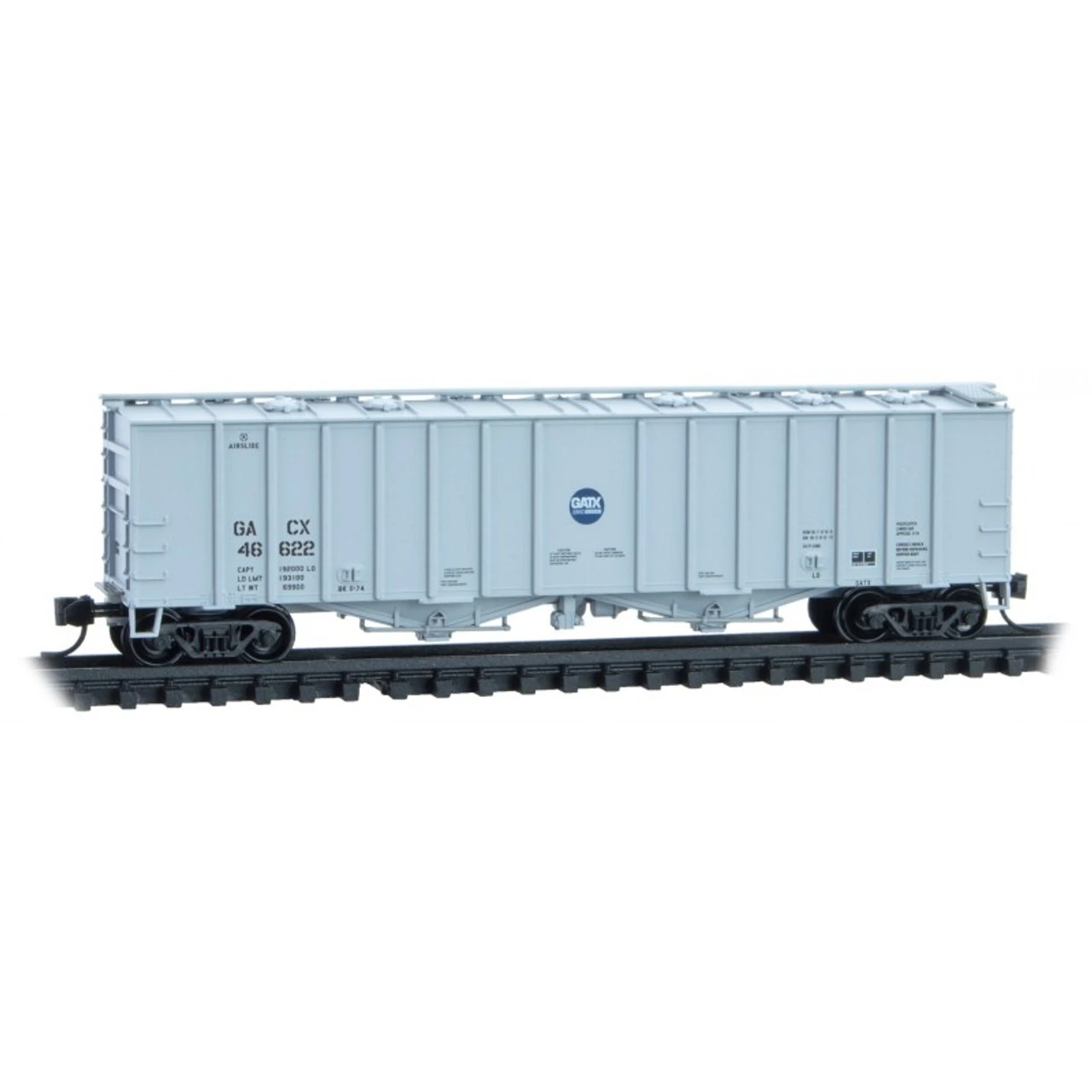Micro-Trains Line 09800202 - 50'Airslide Covered Hopper GATX (GACX) 46622 - N Scale 3 Micro-Trains Line 09800202 - 50'Airslide Covered Hopper GATX (GACX) 46622 - N Scale