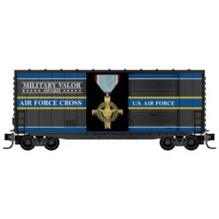 Micro-Trains Line 10100772 - 40' Hy-Cube Box Car, Single Door Military Valor Award - US Air Force Cross - N Scale