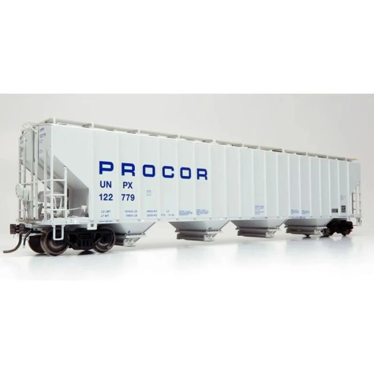 Rapido 157002-06 - Procor 5820 Covered Hopper: UNPX - Procor Blue Solid Procor (UNPX) 122779 - HO Scale 3 Rapido 157002-06 - Procor 5820 Covered Hopper: UNPX - Procor Blue Solid Procor (UNPX) 122779 - HO Scale