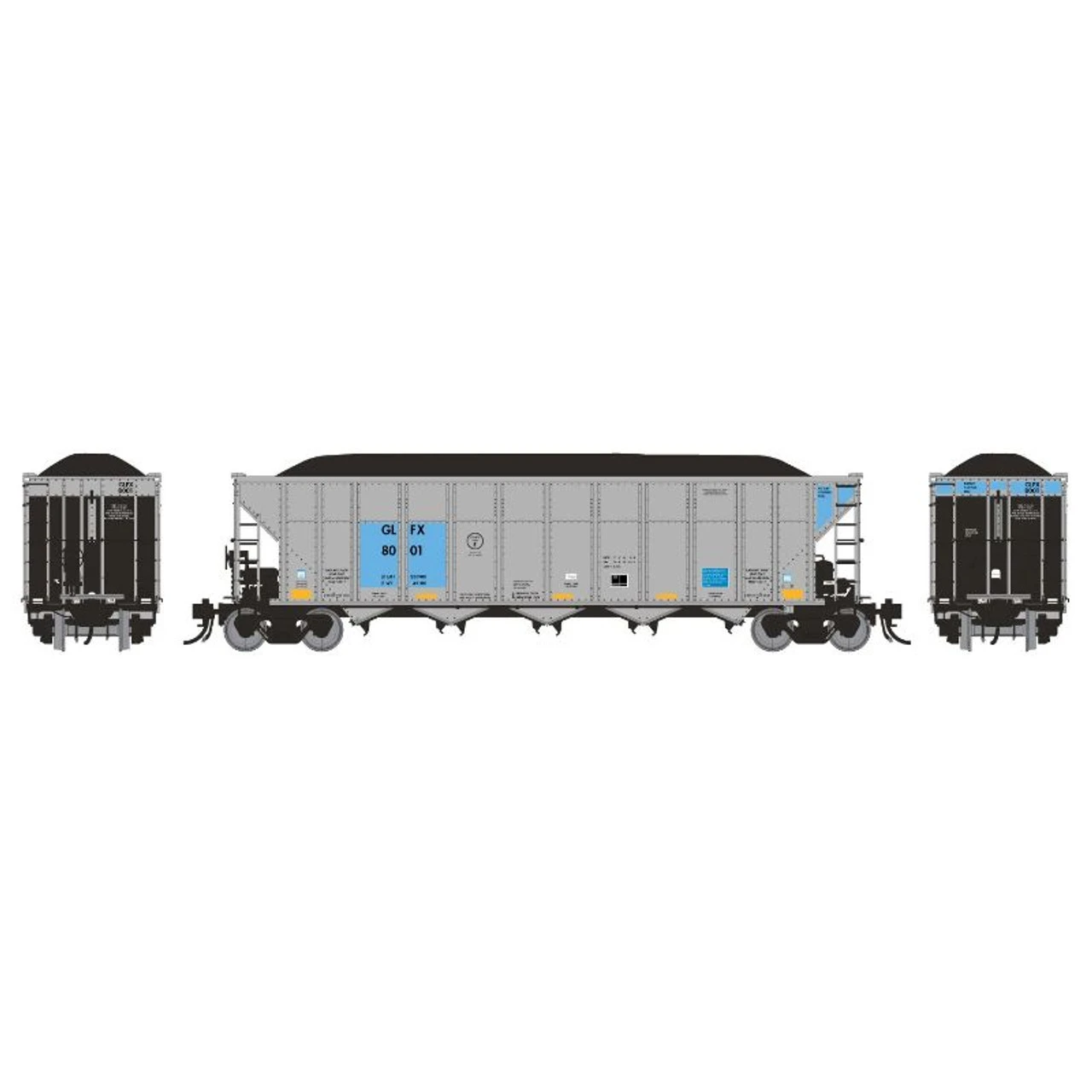 Rapido 169010A-6 - Autoflood III Coal Hopper GLFX 8092 - HO Scale 3 Rapido 169010A-6 - Autoflood III Coal Hopper GLFX 8092 - HO Scale