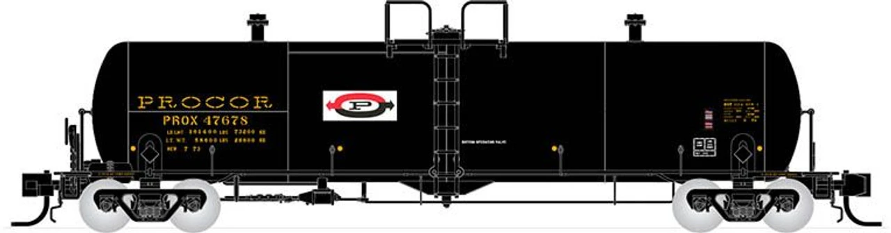 Rapido 53500304 - Procor 20K Gal Tank Car: PROX As Delivered Split P Logo Procor (PROX) 47692 - N Scale 3 Rapido 53500304 - Procor 20K Gal Tank Car: PROX As Delivered Split P Logo Procor (PROX) 47692 - N Scale