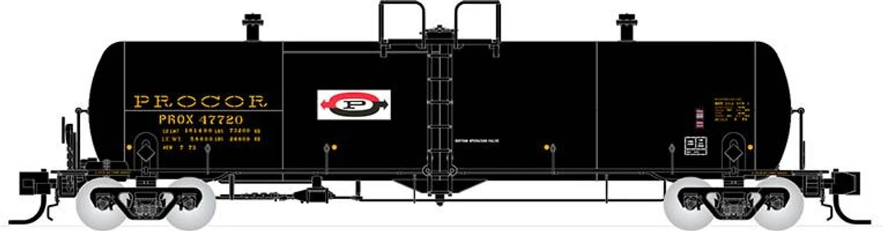 Rapido 53500401 - Procor 20K Gal Tank Car: PROX As Delivered Split P Logo Procor (PROX) 47720 - N Scale 3 Rapido 53500401 - Procor 20K Gal Tank Car: PROX As Delivered Split P Logo Procor (PROX) 47720 - N Scale