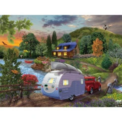 SunsOut 31517 - Campers Coming Home Jigsaw Puzzle: Art By Bigelow Illustrations -