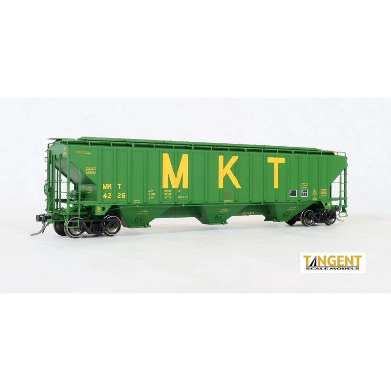 Tangent Scale Models 11220-15 - “Original 12-1979″ PS4750 Covered Hopper Missouri-Kansas-Texas (MKT) 4279 - HO Scale 3 Tangent Scale Models 11220-15 - “Original 12-1979″ PS4750 Covered Hopper Missouri-Kansas-Texas (MKT) 4279 - HO Scale