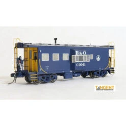 Tangent Scale Models 60010-10 - I-18 Steel Bay Window Caboose Baltimore & Ohio (B&O) C-3037 - HO Scale