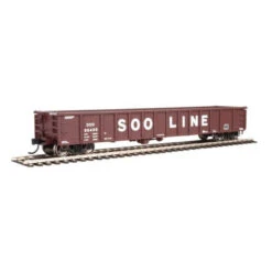 Walthers Mainline 910-6288 - 53' Railgon (oxide, White, Large Name) Soo Line (SOO) 64135 - HO Scale