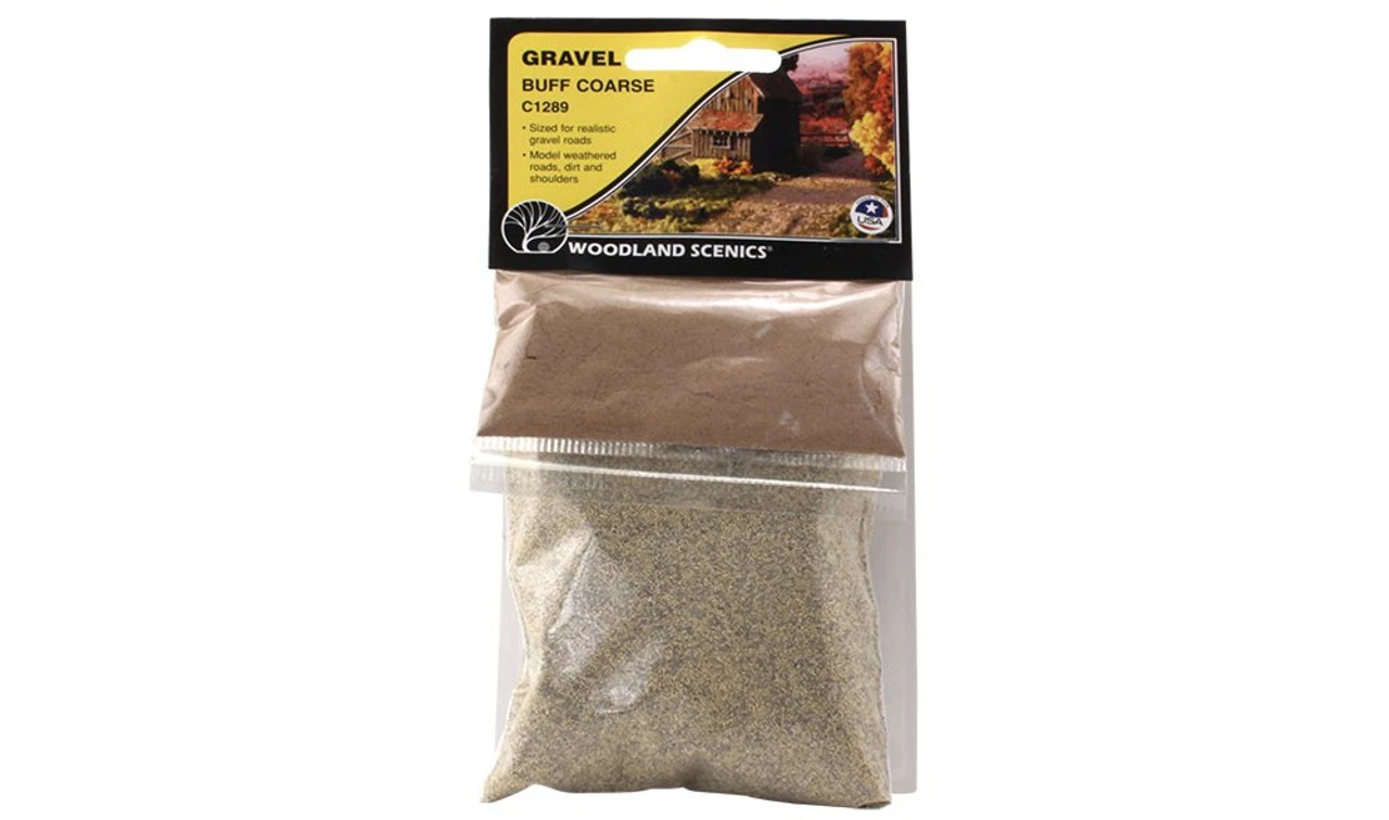 Woodland Scenics #1289 Gravel Buff Coarse 3 Woodland Scenics #1289 Gravel Buff Coarse