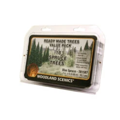 Woodland Scenics 1587 - Ready Made Trees Value Pack - 18 Spruce Trees - Blue Spruce -